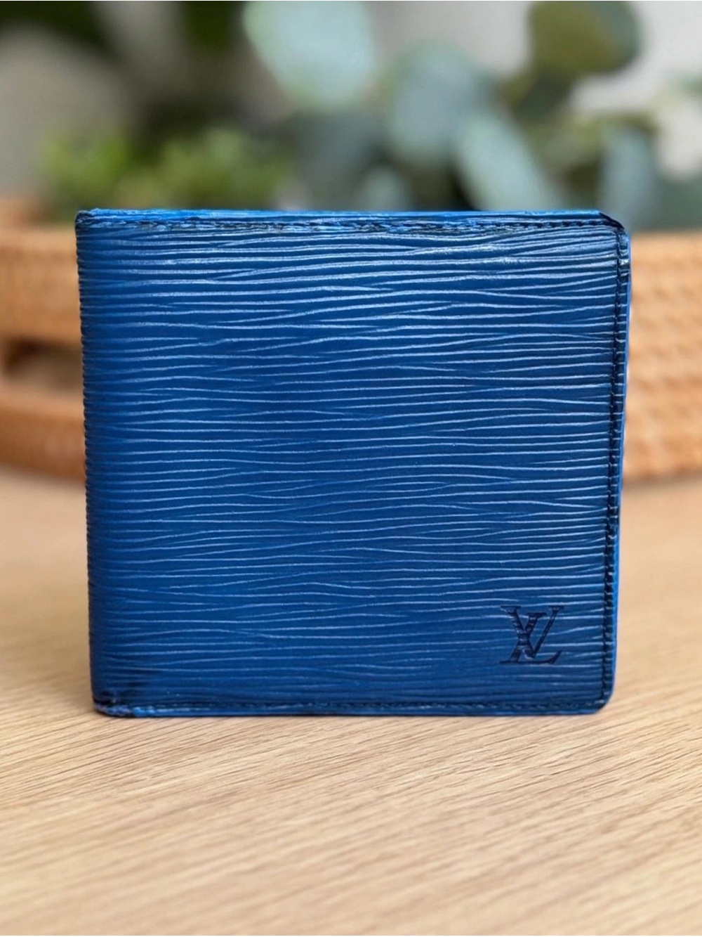 Just in 🔥Louis Vuitton men’s blue vintage Epi bifold wallet